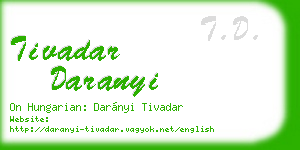 tivadar daranyi business card
